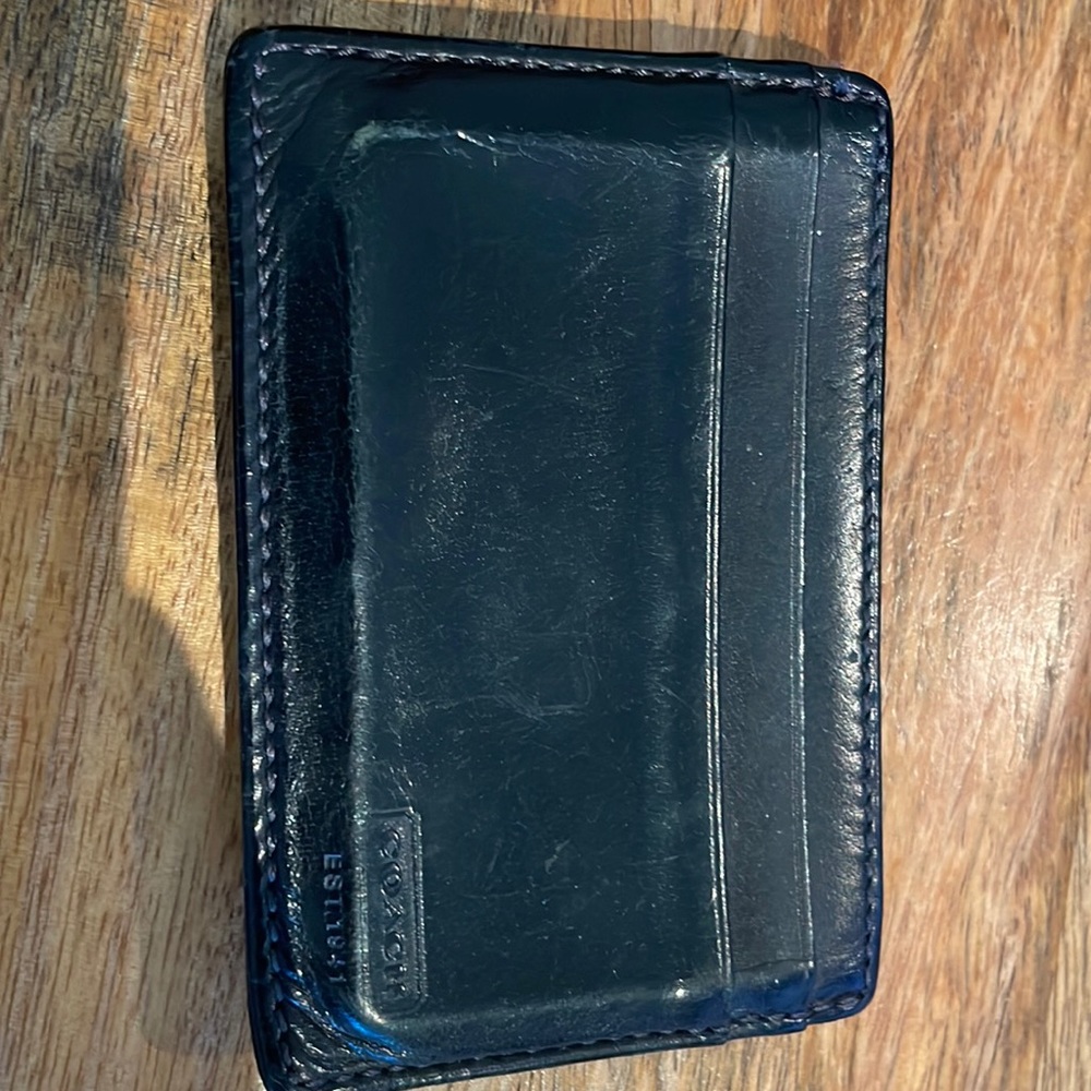Coach card case wallet  with money clip